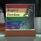 LGBTQLove Respect Fre Printed Square Shaped Acrylic Plaque edom Tolerance Equality Pride-Express Your Love Gifts