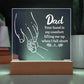 Dad Your Hand is My Comfort Printed Square Shaped Acrylic Plaque-Express Your Love Gifts