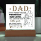 Dad Never Forget Printed Square Shaped Acrylic Plaque-Express Your Love Gifts
