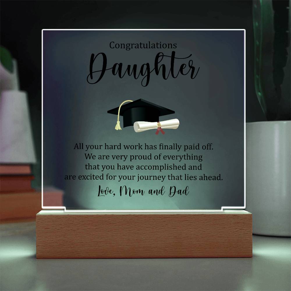 All Your Hard Work Printed Square Shaped Acrylic Plaque-Express Your Love Gifts