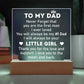 Dad #1 Printed Square Shaped Acrylic Plaque-Express Your Love Gifts
