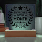 Employee Of The Month Printed Square Shaped Acrylic Plaque-Express Your Love Gifts