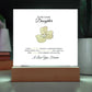 To My Daughter Lorem Ipsum Printed Square Shaped Acrylic Plaque-Express Your Love Gifts