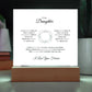 To My Daughter Lorem Printed Square Shaped Acrylic Plaque-Express Your Love Gifts