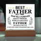 Best Father of All Time Printed Square Shaped Acrylic Plaque-Express Your Love Gifts