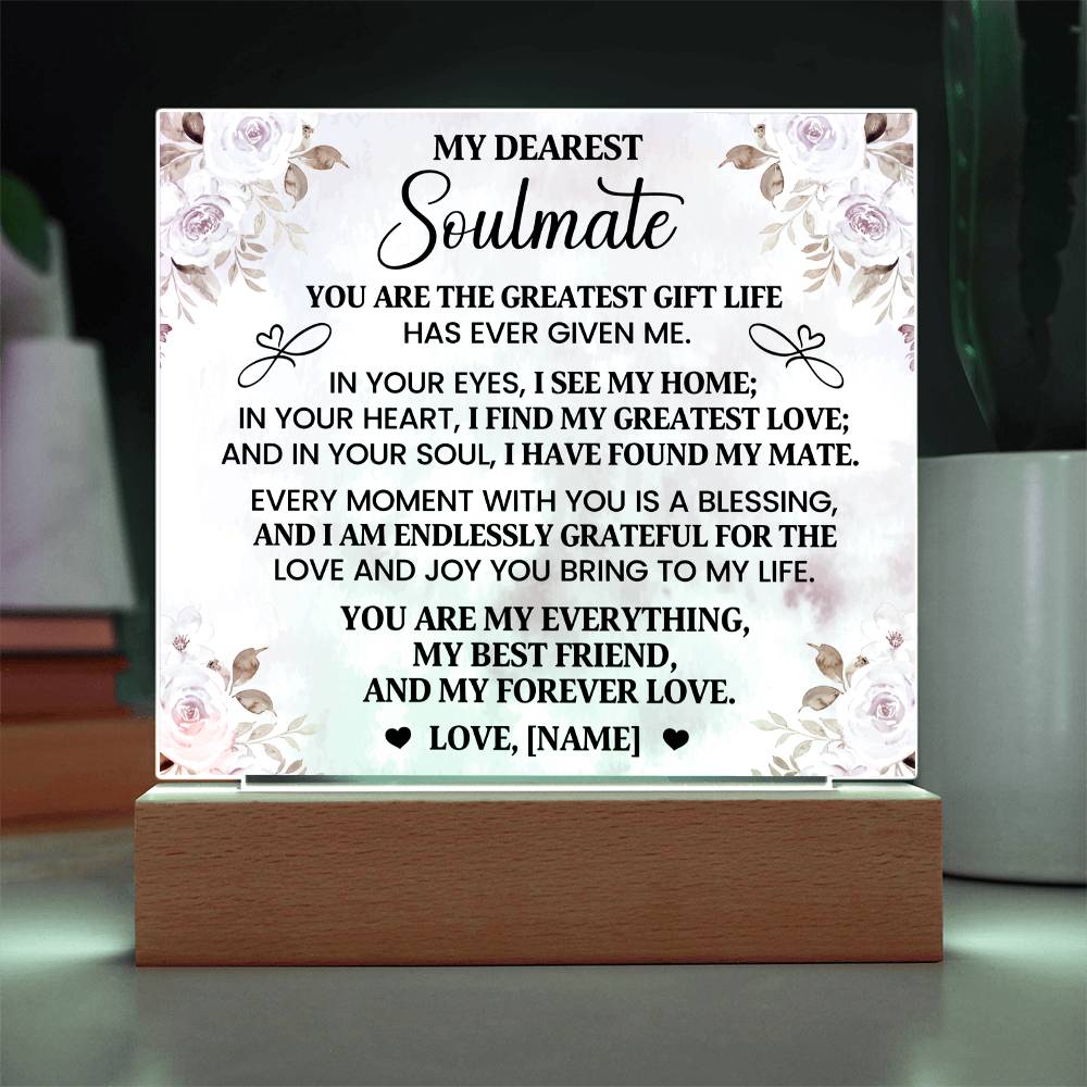 You Are The Greatest Gift Printed Square Shaped Acrylic Plaque-Express Your Love Gifts