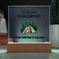 Everyone is Welcome Printed Square Shaped Acrylic Plaque-Express Your Love Gifts