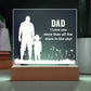 Dad I Love You More Printed Square Shaped Acrylic Plaque-Express Your Love Gifts