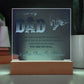 To My Dad I Am The Luckiest Daughter To Have Printed Square Shaped Acrylic Plaque-Express Your Love Gifts