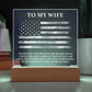 Military Wife Printed Square Shaped Acrylic Plaque-Express Your Love Gifts