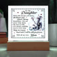 To My Daughter From Mom Be Brave Printed Square Shaped Acrylic Plaque-Express Your Love Gifts