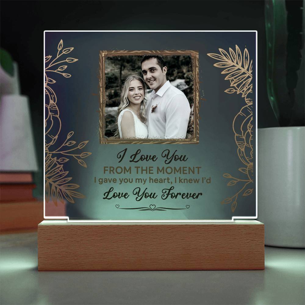 From The Moment Printed Square Shaped Acrylic Plaque-Express Your Love Gifts