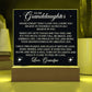 To Granddaughter From Grandpa Never That I Love You Printed Square Shaped Acrylic Plaque-Express Your Love Gifts