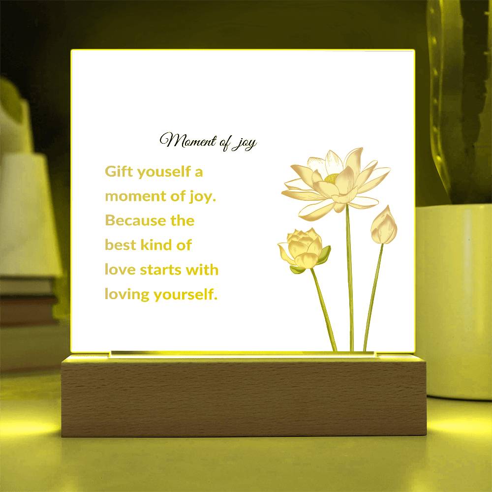 Moment of Joy Printed Square Shaped Acrylic Plaque-Express Your Love Gifts