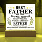 Best Father of All Time Printed Square Shaped Acrylic Plaque-Express Your Love Gifts