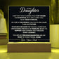 To Daughter From Dad In My Heart Forever Printed Square Shaped Acrylic Plaque-Express Your Love Gifts