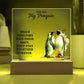 To My Man You are My Penguin Printed Square Shaped Acrylic Plaque-Express Your Love Gifts