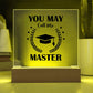 Graduation Masters Printed Square Shaped Acrylic Plaque-Express Your Love Gifts