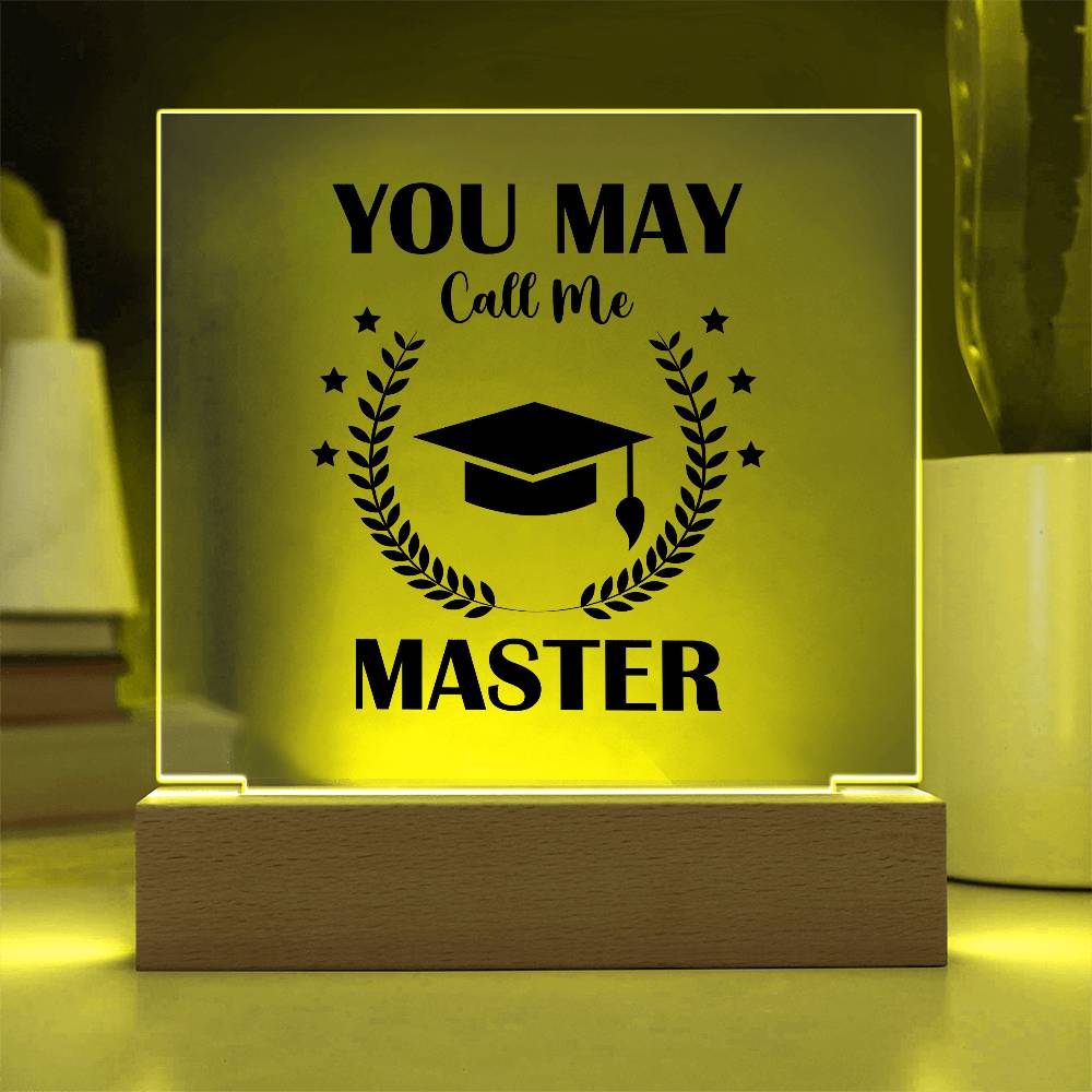 Graduation Masters Printed Square Shaped Acrylic Plaque-Express Your Love Gifts