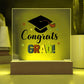 Congrats Grad! Printed Square Shaped Acrylic Plaque-Express Your Love Gifts
