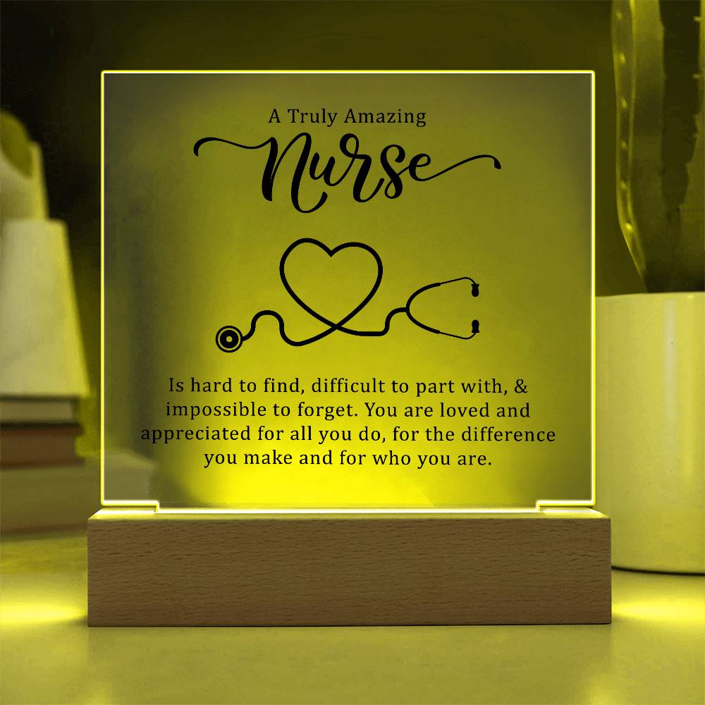 Nursing Truly Amazing Nurse Printed Square Shaped Acrylic Plaque-Express Your Love Gifts