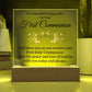 First Communion Printed Square Shaped Acrylic Plaque-Express Your Love Gifts