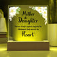 Mother and Daughter Never Truly Apart Printed Square Shaped Acrylic Plaque-Express Your Love Gifts