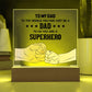 To My Dad to The World Printed Square Shaped Acrylic Plaque-Express Your Love Gifts