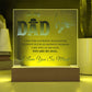 To My Dad I Am The Luckiest Daughter To Have Printed Square Shaped Acrylic Plaque-Express Your Love Gifts