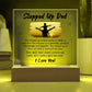 Stepped Up Dad Printed Square Shaped Acrylic Plaque-Express Your Love Gifts