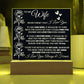 To My Wife Never Forget Printed Square Shaped Acrylic Plaque-Express Your Love Gifts
