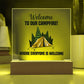 Everyone is Welcome Printed Square Shaped Acrylic Plaque-Express Your Love Gifts