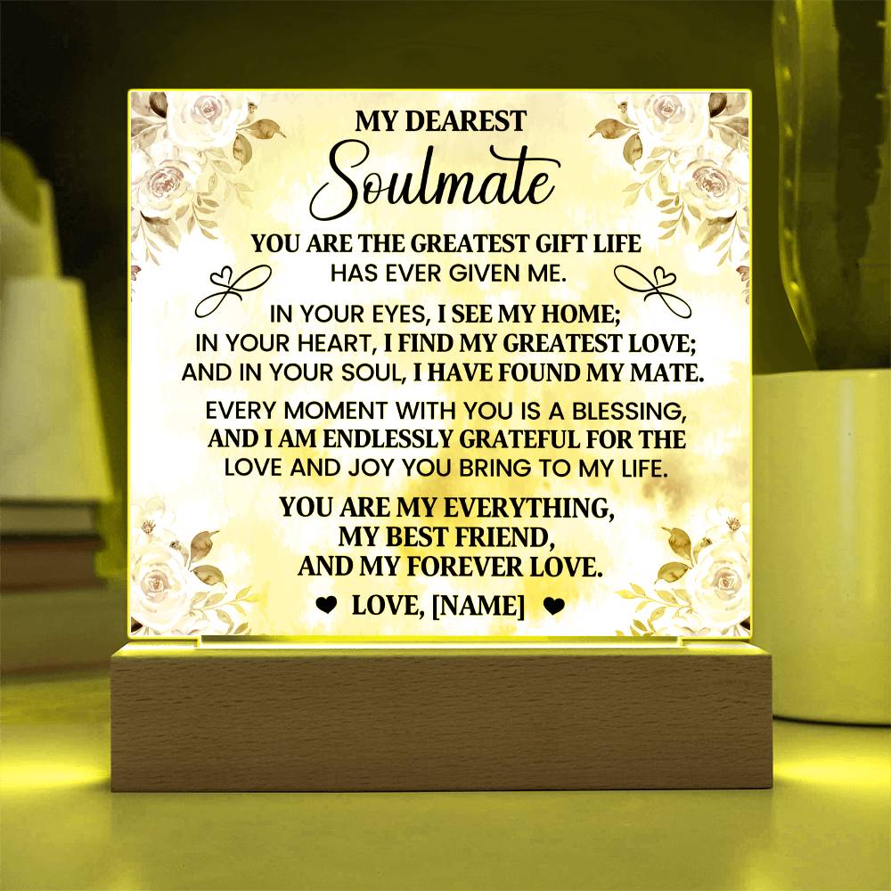 You Are The Greatest Gift Printed Square Shaped Acrylic Plaque-Express Your Love Gifts