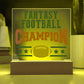 Fantasy Football Champion Printed Square Shaped Acrylic Plaque-Express Your Love Gifts