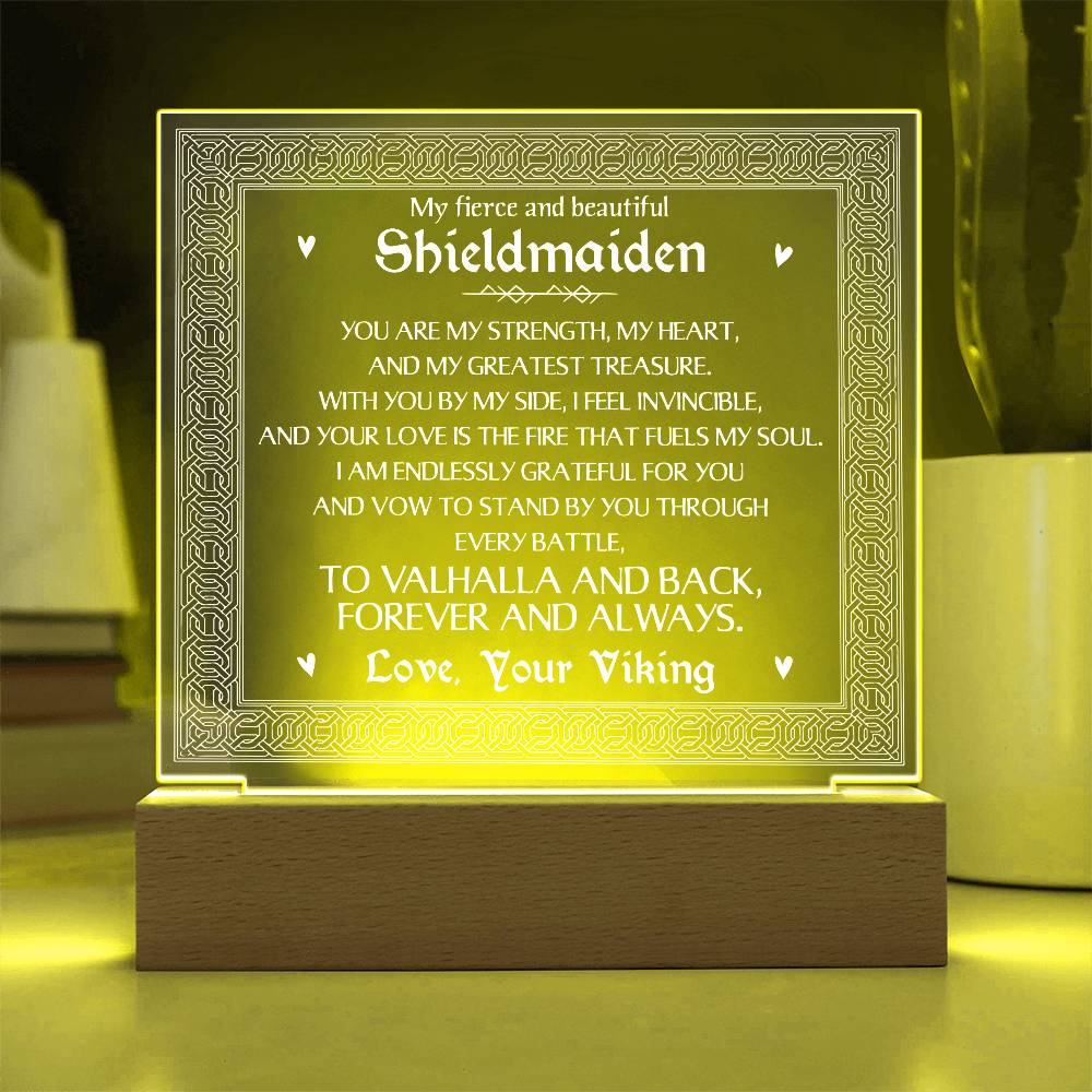 Shieldmaiden Printed Square Shaped Acrylic Plaque-Express Your Love Gifts