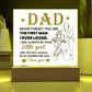 Dad Never Forget Printed Square Shaped Acrylic Plaque-Express Your Love Gifts