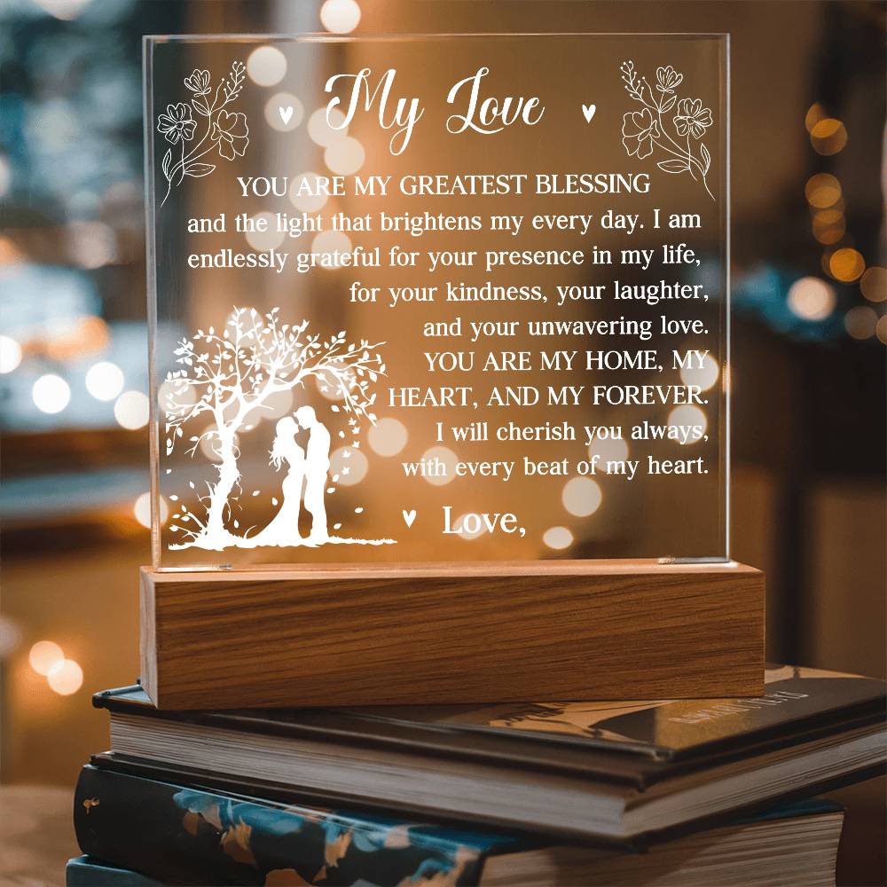 You Are My Greatest Blessing Printed Square Shaped Acrylic Plaque-Express Your Love Gifts