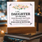 Personalized To My Daughter I Am Daughter of the King Printed Square Shaped Acrylic Plaque-Express Your Love Gifts