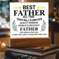 Best Father of All Time Printed Square Shaped Acrylic Plaque-Express Your Love Gifts