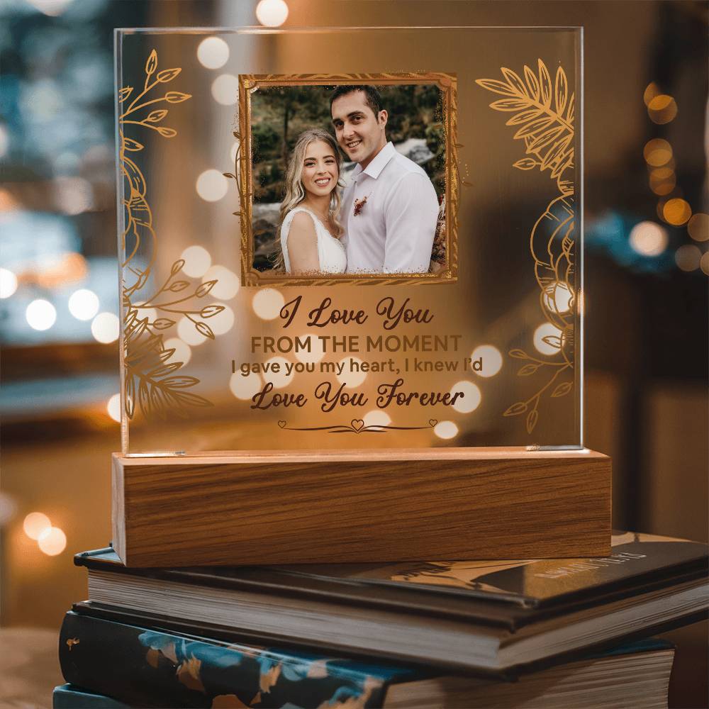 From The Moment Printed Square Shaped Acrylic Plaque-Express Your Love Gifts