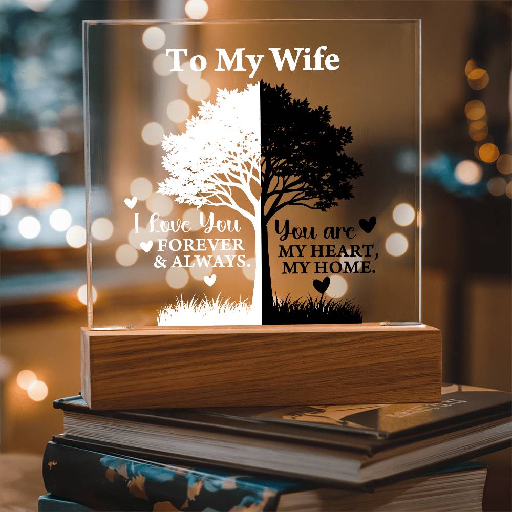 You Are My Heart Printed Square Shaped Acrylic Plaque-Express Your Love Gifts