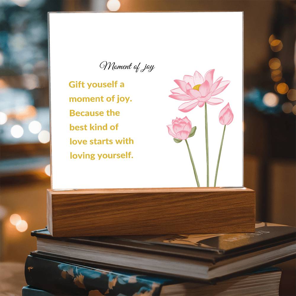 Moment of Joy Printed Square Shaped Acrylic Plaque-Express Your Love Gifts