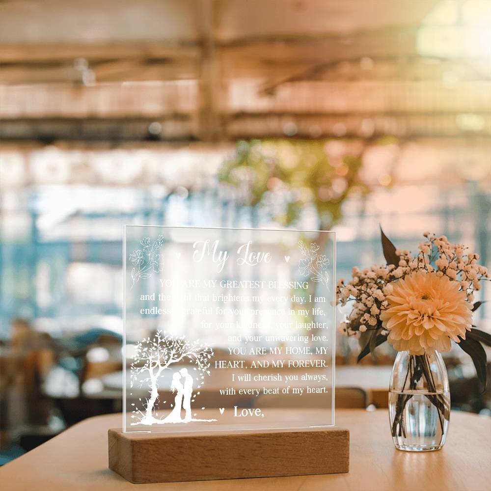 You Are My Greatest Blessing Printed Square Shaped Acrylic Plaque-Express Your Love Gifts