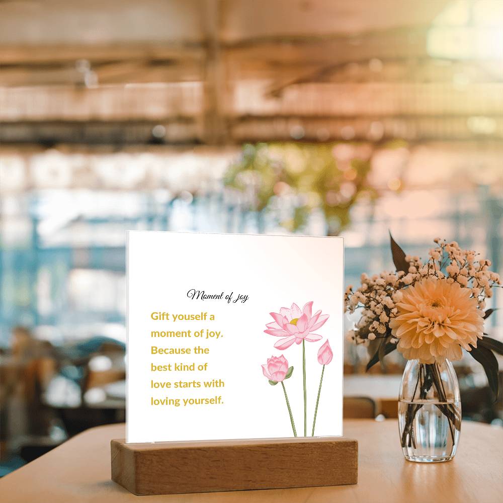 Moment of Joy Printed Square Shaped Acrylic Plaque-Express Your Love Gifts