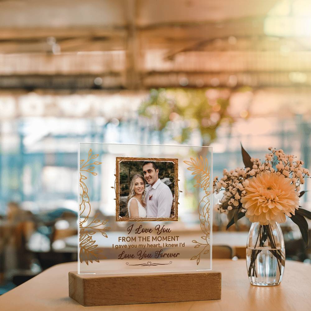 From The Moment Printed Square Shaped Acrylic Plaque-Express Your Love Gifts