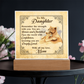 To My Daughter From Mom Deeply Loved Printed Square Shaped Acrylic Plaque-Express Your Love Gifts