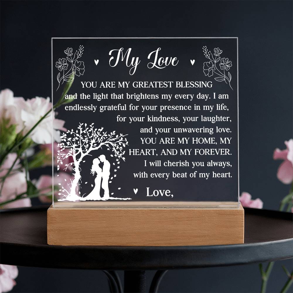 You Are My Greatest Blessing Printed Square Shaped Acrylic Plaque-Express Your Love Gifts