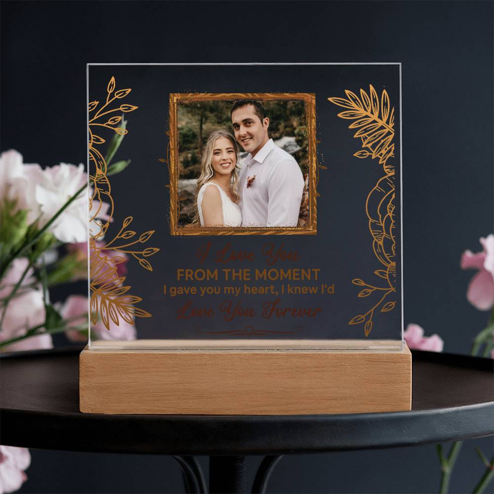 From The Moment Printed Square Shaped Acrylic Plaque-Express Your Love Gifts