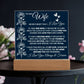 To My Wife Never Forget Printed Square Shaped Acrylic Plaque-Express Your Love Gifts