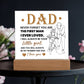 Dad Never Forget Printed Square Shaped Acrylic Plaque-Express Your Love Gifts